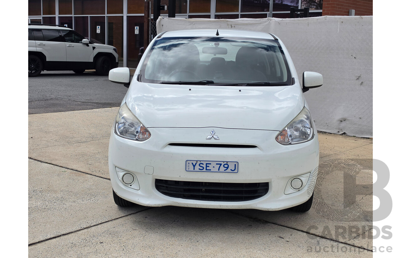 04/2013 Mitsubishi Mirage ES LA 5d Hatchback White 1.2L