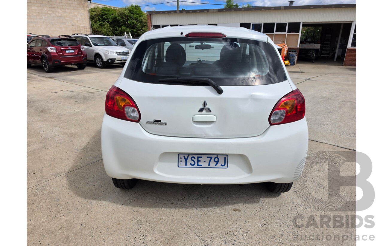 04/2013 Mitsubishi Mirage ES LA 5d Hatchback White 1.2L