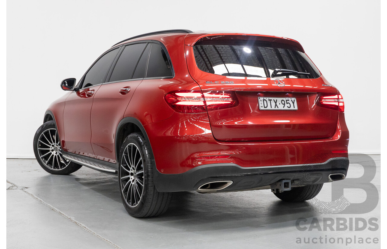 3/2019 Mercedes-Benz GLC 250 AMG Line (AWD) 253 MY19 4d Wagon Hyacinth Red Metallic Turbo 2.0L