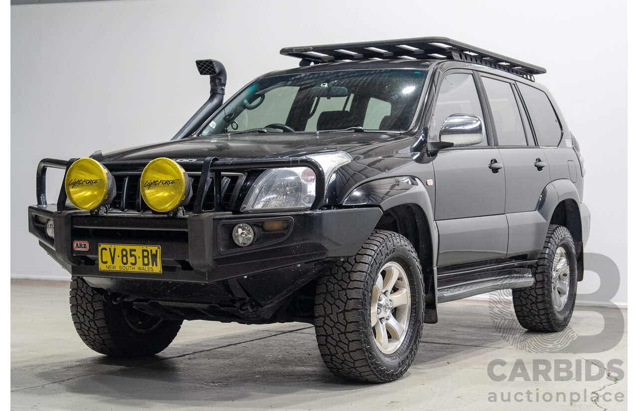 02/2006 Toyota Landcruiser Prado GXL (4x4) KZJ120R 4d Wagon Black 3.0L