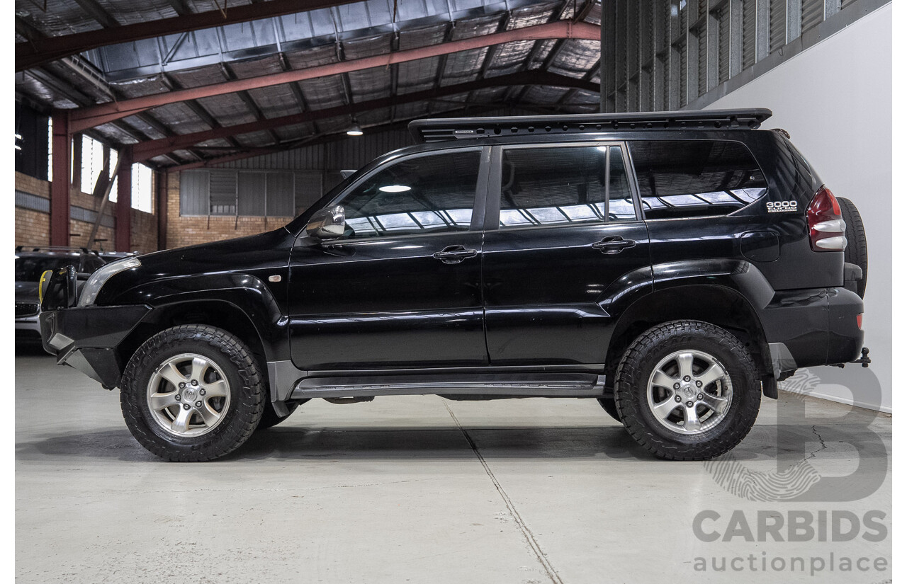 02/2006 Toyota Landcruiser Prado GXL (4x4) KZJ120R 4d Wagon Black 3.0L