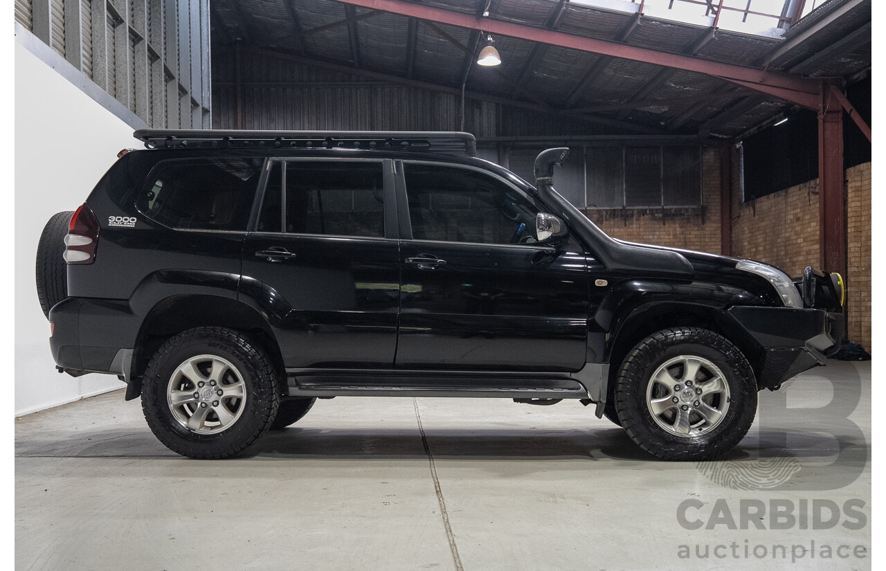 02/2006 Toyota Landcruiser Prado GXL (4x4) KZJ120R 4d Wagon Black 3.0L