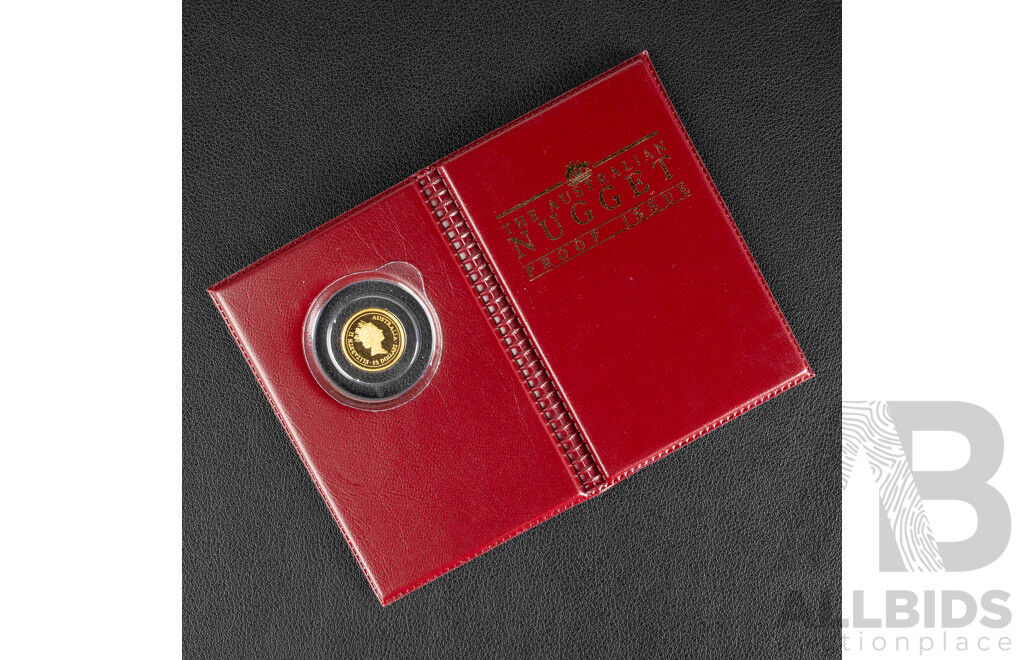 Australian Perth Mint 1994 Gold Proof Fifteen Dollar Coin, Gold Bullion Coin Series, Australian Nugget .999