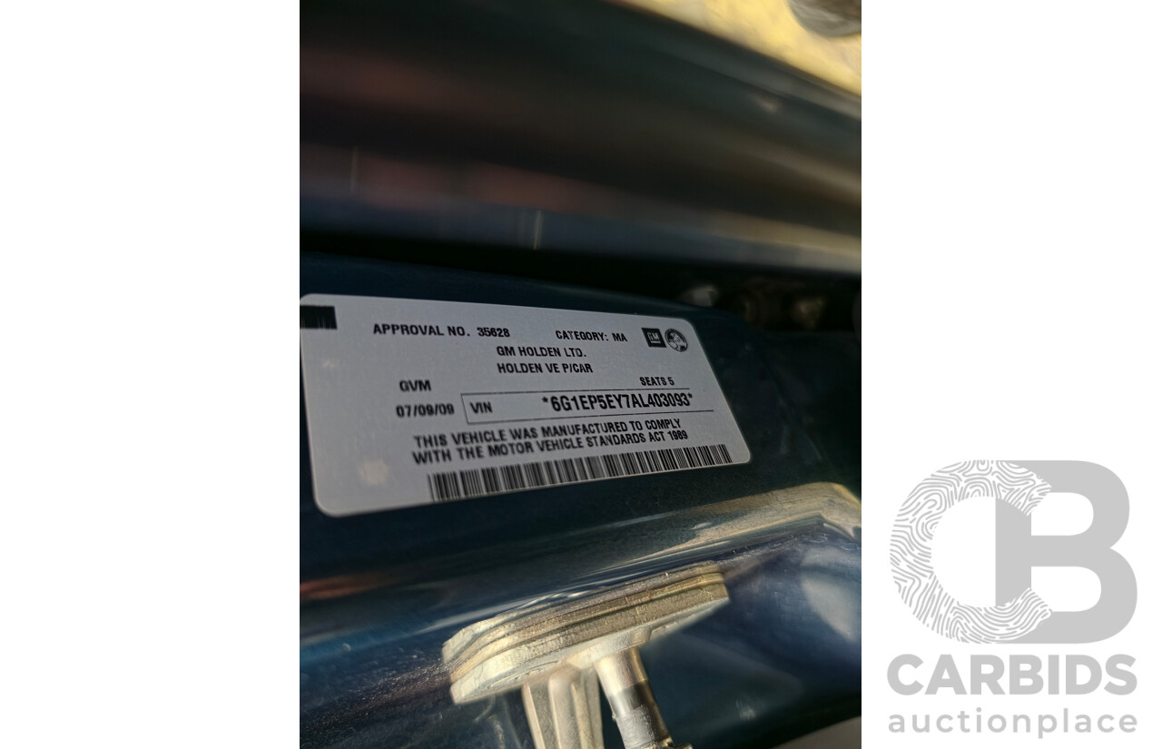 09/2009 Holden Commodore SS-V VE MY09.5 4d Sedan Karma Blue Metallic 6.0L