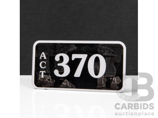 ACT 3-Digit Numerical Motor Vehicle Number Plate - 370