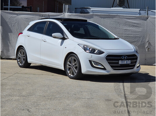 04/2016 Hyundai I30 SR Premium GD3 SERIES 2 5D Hatchback White 2.0L