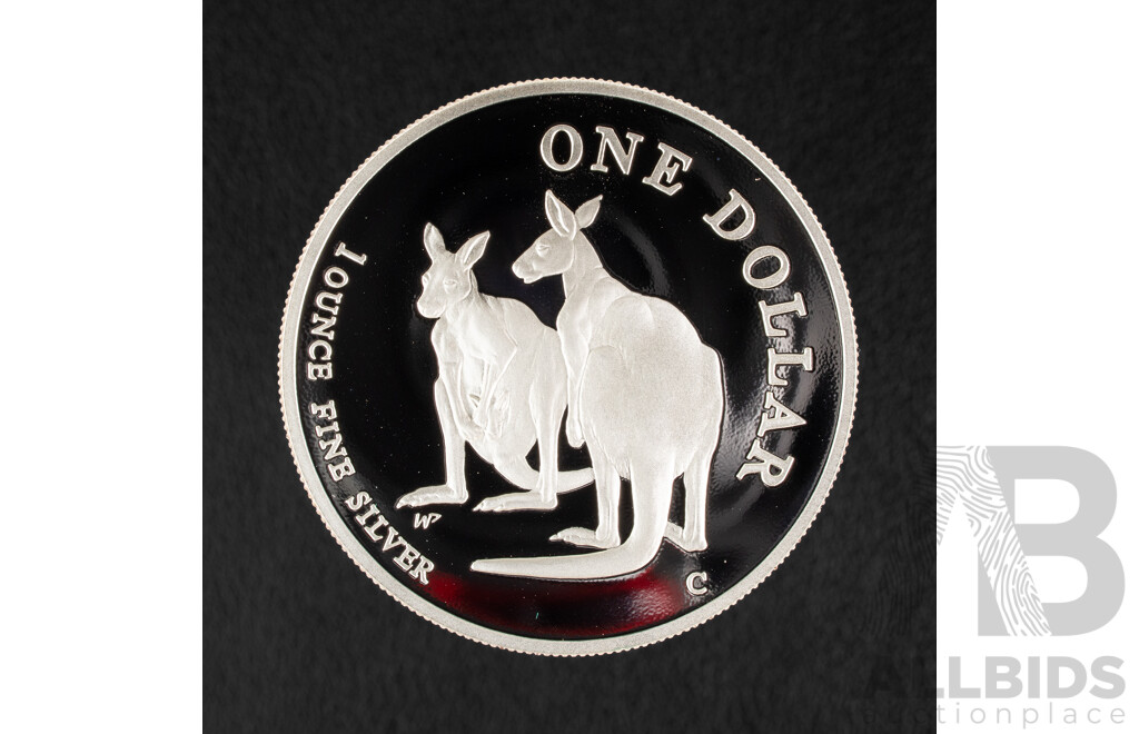 Australian RAM 1999 Silver Proof One Dollar Coin, Silver Kangaroo .999
