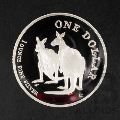 Australian RAM 1999 Silver Proof One Dollar Coin, Silver Kangaroo .999