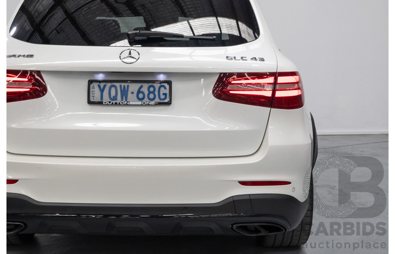 1/2018 Mercedes-Benz GLC 43 AMG (AWD) 253 MY18 4d Wagon Diamond White Twin Turbo V6 3.0L