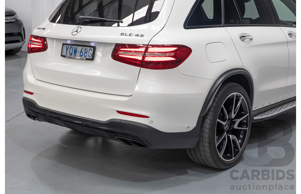 1/2018 Mercedes-Benz GLC 43 AMG (AWD) 253 MY18 4d Wagon Diamond White Twin Turbo V6 3.0L