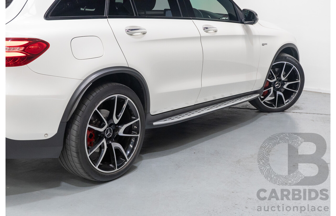 1/2018 Mercedes-Benz GLC 43 AMG (AWD) 253 MY18 4d Wagon Diamond White Twin Turbo V6 3.0L