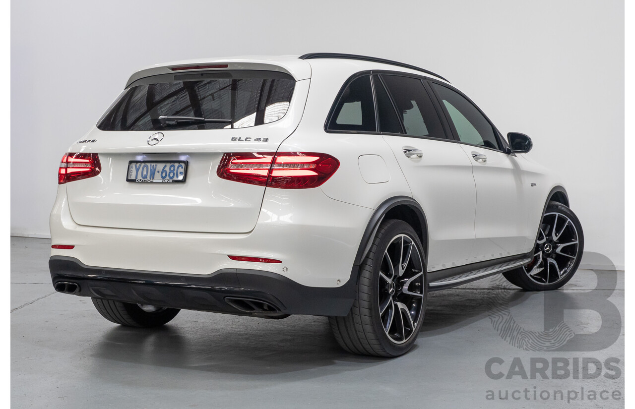 1/2018 Mercedes-Benz GLC 43 AMG (AWD) 253 MY18 4d Wagon Diamond White Twin Turbo V6 3.0L