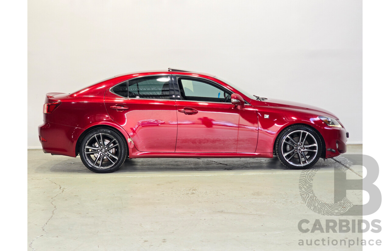 02/2011 Lexus IS250 F Sport GSE20R MY11 4d Sedan Matador Red V6 2.5L