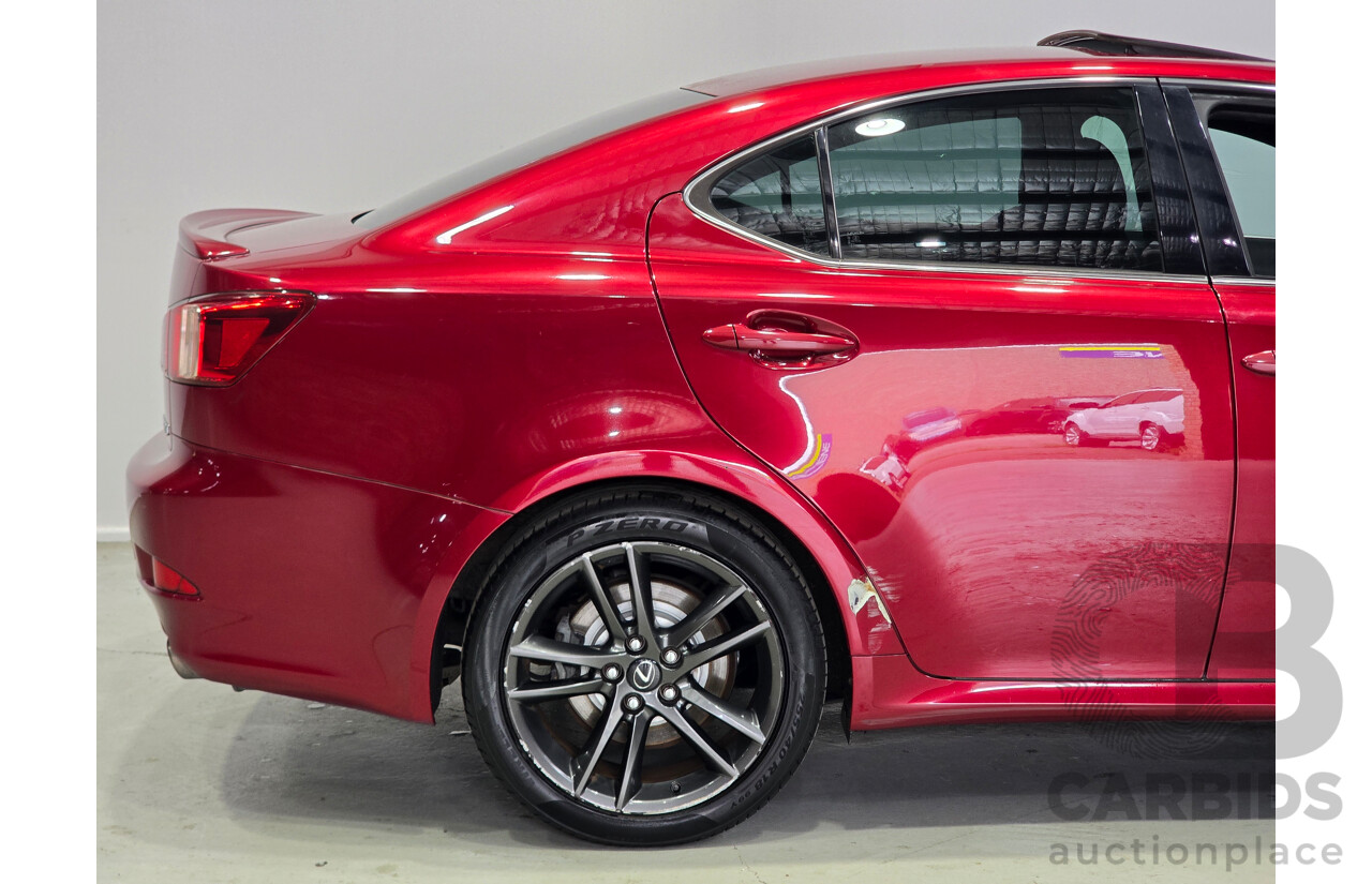 02/2011 Lexus IS250 F Sport GSE20R MY11 4d Sedan Matador Red V6 2.5L