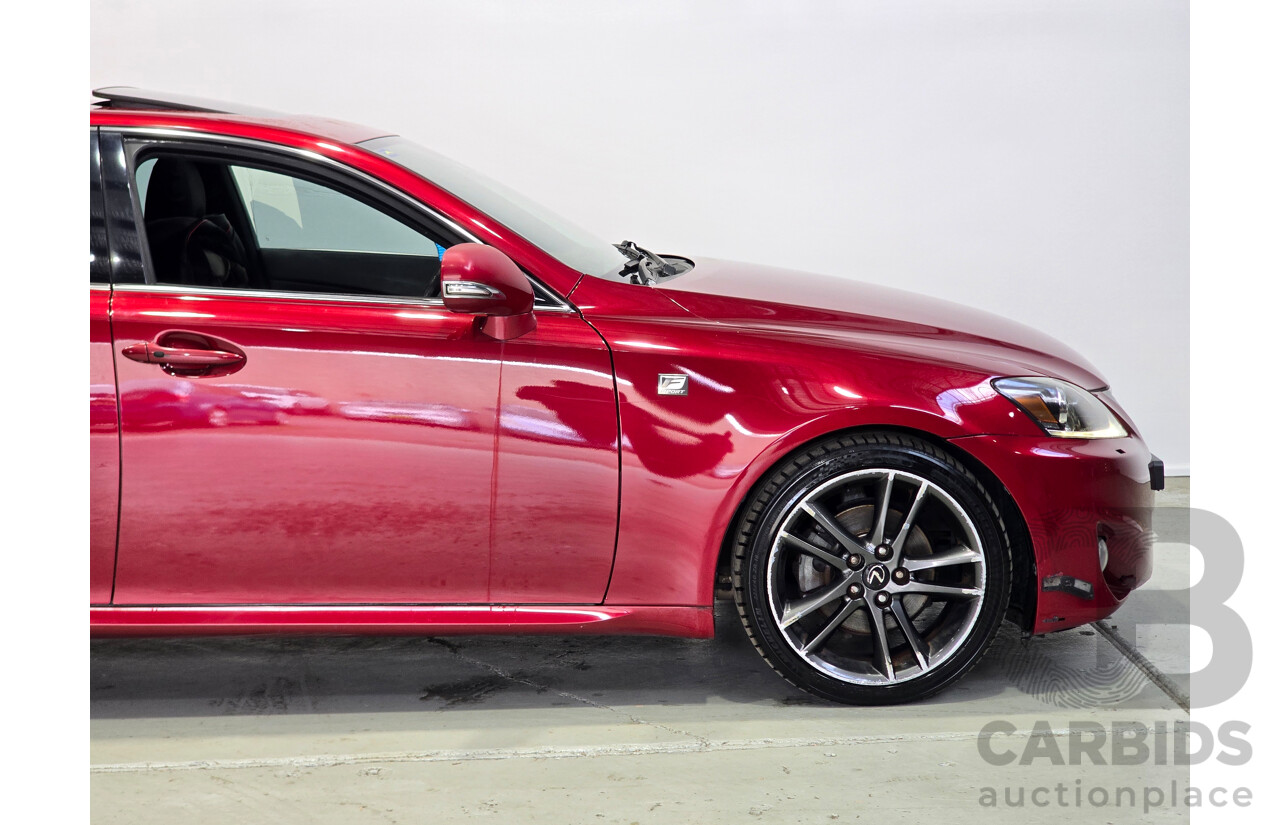 02/2011 Lexus IS250 F Sport GSE20R MY11 4d Sedan Matador Red V6 2.5L