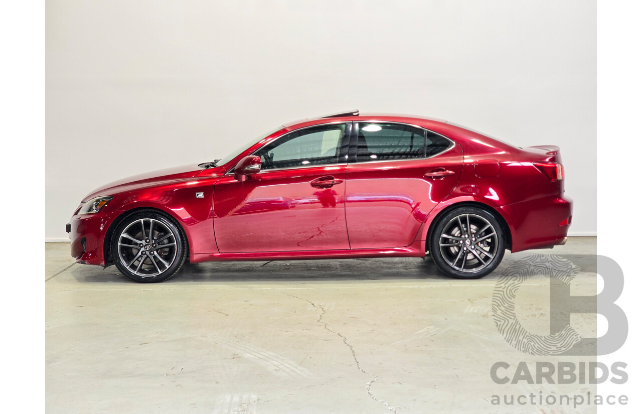 02/2011 Lexus IS250 F Sport GSE20R MY11 4d Sedan Matador Red V6 2.5L