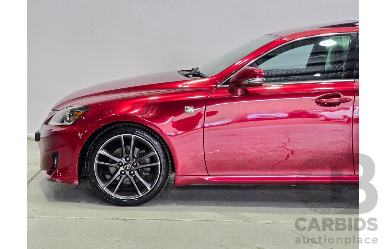 02/2011 Lexus IS250 F Sport GSE20R MY11 4d Sedan Matador Red V6 2.5L