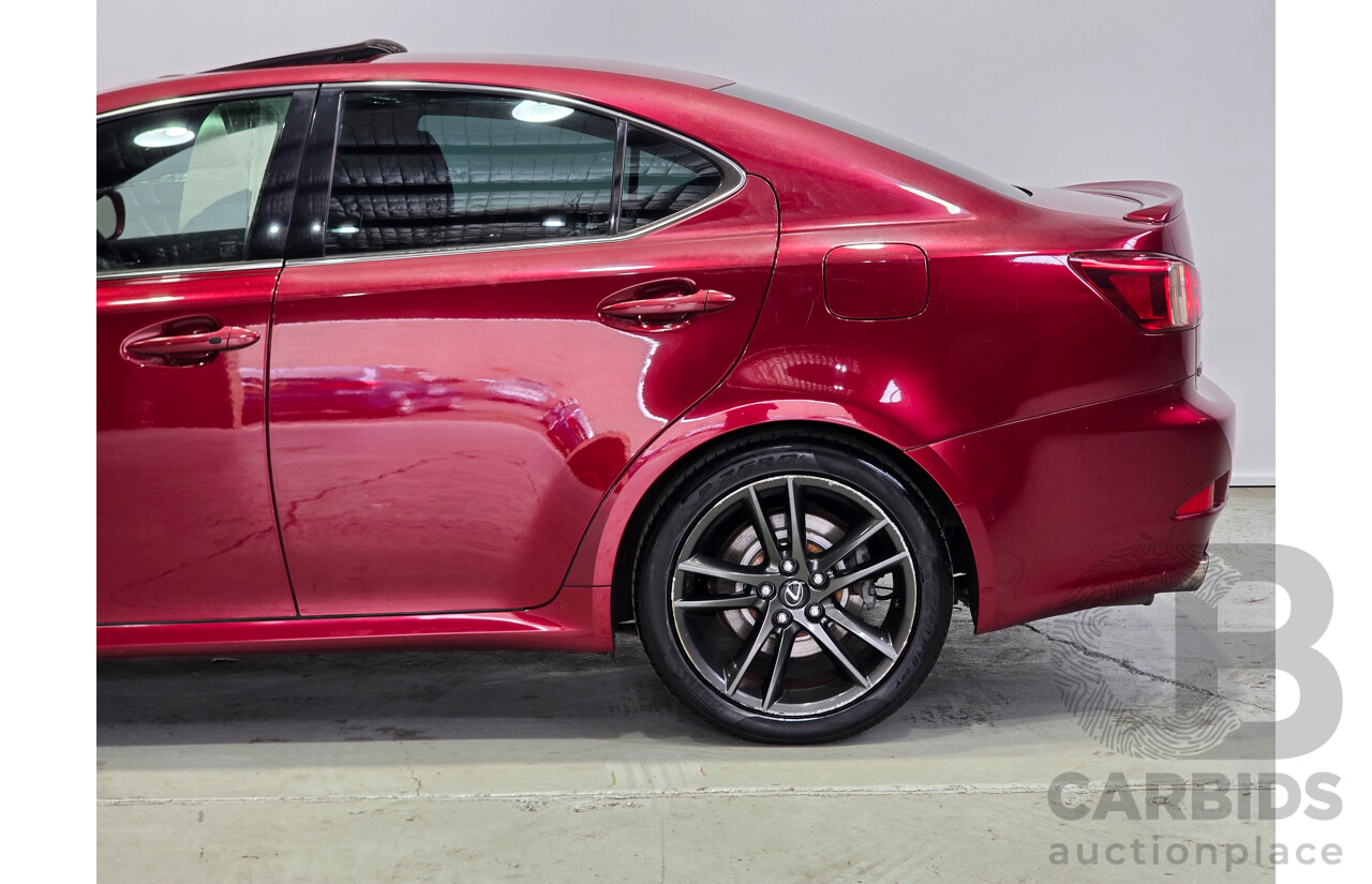 02/2011 Lexus IS250 F Sport GSE20R MY11 4d Sedan Matador Red V6 2.5L