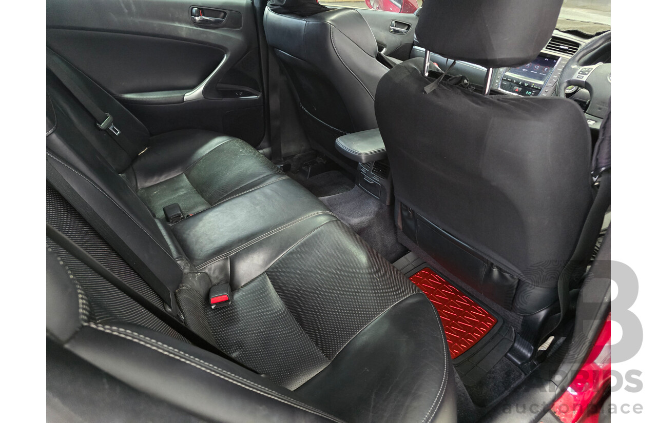 02/2011 Lexus IS250 F Sport GSE20R MY11 4d Sedan Matador Red V6 2.5L