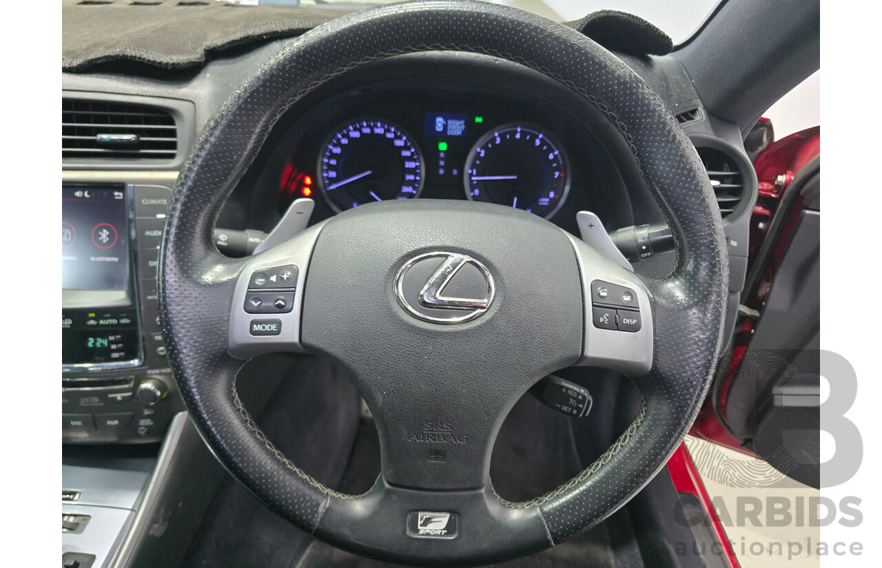 02/2011 Lexus IS250 F Sport GSE20R MY11 4d Sedan Matador Red V6 2.5L