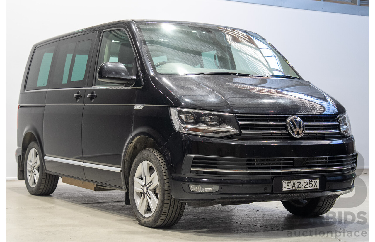 06/2017 Volkswagen Multivan Highline TDI450 T6 MY18 4d Wagon Black 2.0L