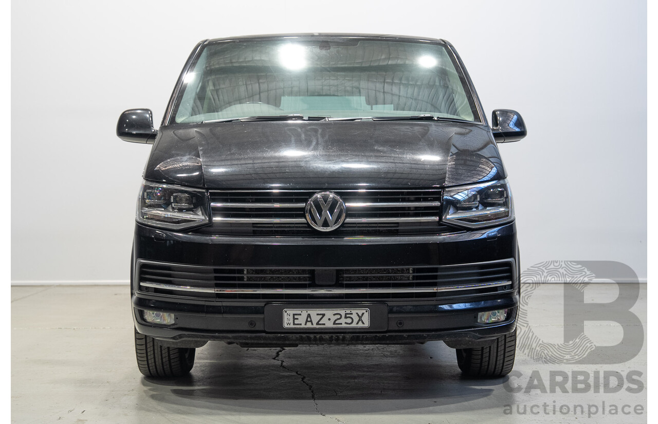 06/2017 Volkswagen Multivan Highline TDI450 T6 MY18 4d Wagon Black 2.0L