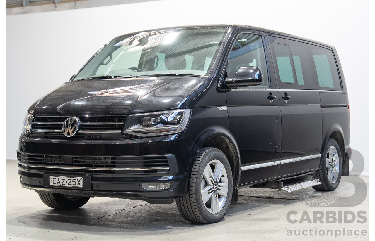 06/2017 Volkswagen Multivan Highline TDI450 T6 MY18 4d Wagon Black 2.0L