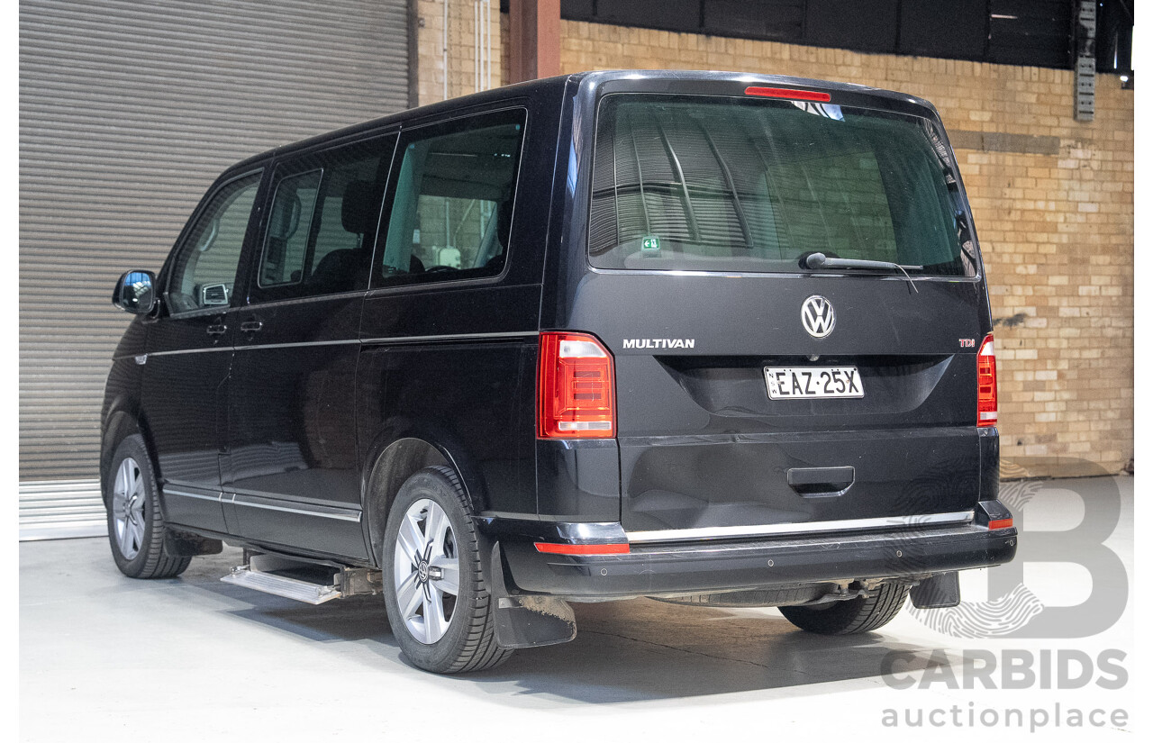 06/2017 Volkswagen Multivan Highline TDI450 T6 MY18 4d Wagon Black 2.0L