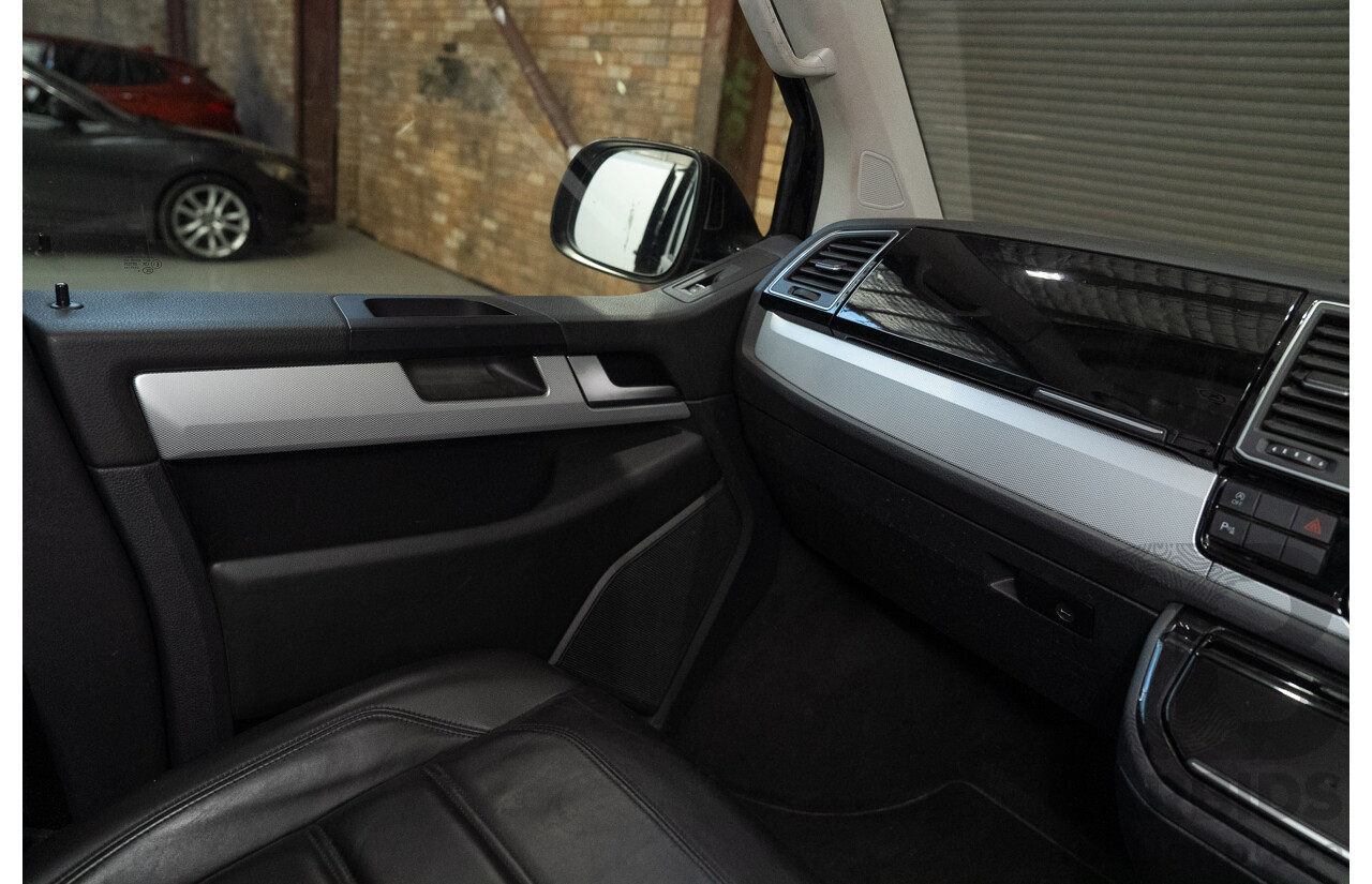 06/2017 Volkswagen Multivan Highline TDI450 T6 MY18 4d Wagon Black 2.0L