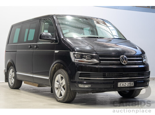 06/2017 Volkswagen Multivan Highline TDI450 T6 MY18 4d Wagon Black 2.0L