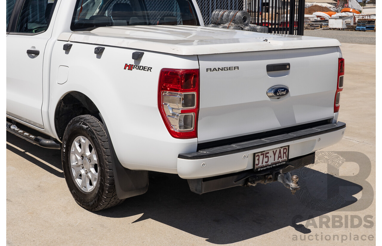 10/2017 Ford Ranger XL 2.2 Hi-Rider (4x2) PX MKII MY18 Crew Cab P/Up White Turbo Diesel 2.2L