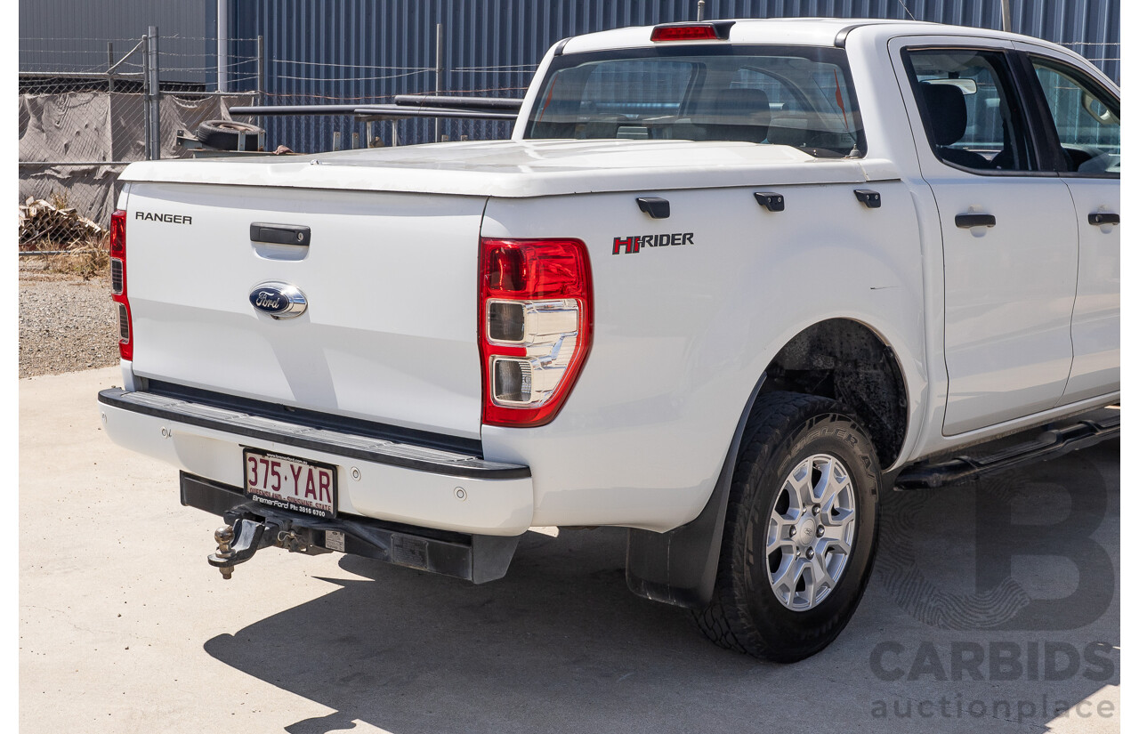 10/2017 Ford Ranger XL 2.2 Hi-Rider (4x2) PX MKII MY18 Crew Cab P/Up White Turbo Diesel 2.2L