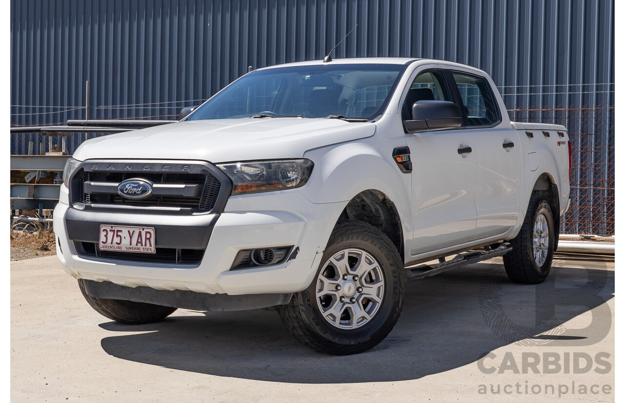 10/2017 Ford Ranger XL 2.2 Hi-Rider (4x2) PX MKII MY18 Crew Cab P/Up White Turbo Diesel 2.2L