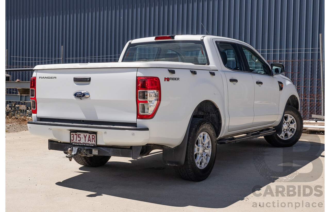 10/2017 Ford Ranger XL 2.2 Hi-Rider (4x2) PX MKII MY18 Crew Cab P/Up White Turbo Diesel 2.2L