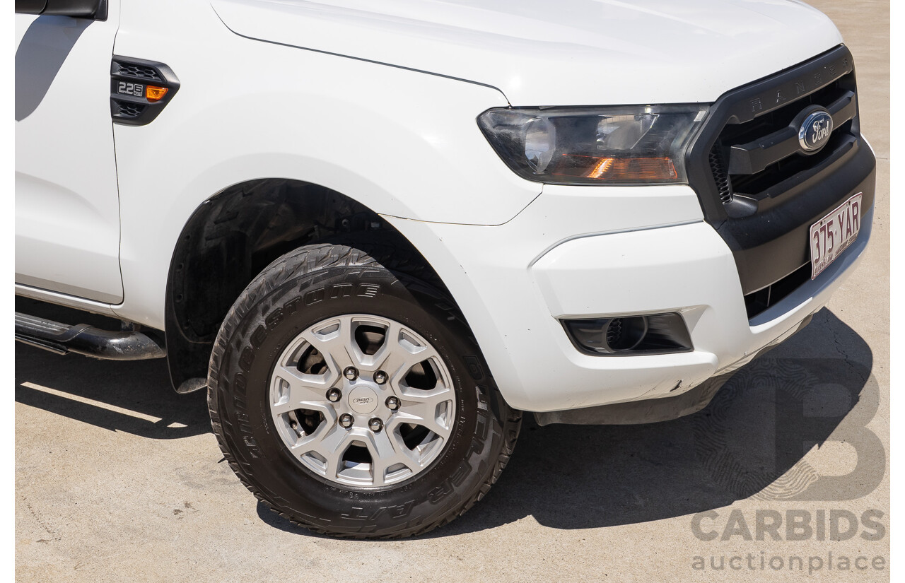 10/2017 Ford Ranger XL 2.2 Hi-Rider (4x2) PX MKII MY18 Crew Cab P/Up White Turbo Diesel 2.2L