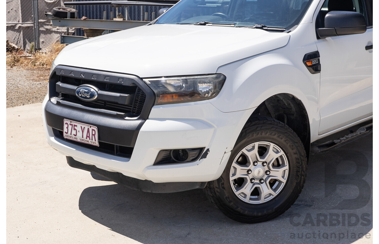 10/2017 Ford Ranger XL 2.2 Hi-Rider (4x2) PX MKII MY18 Crew Cab P/Up White Turbo Diesel 2.2L