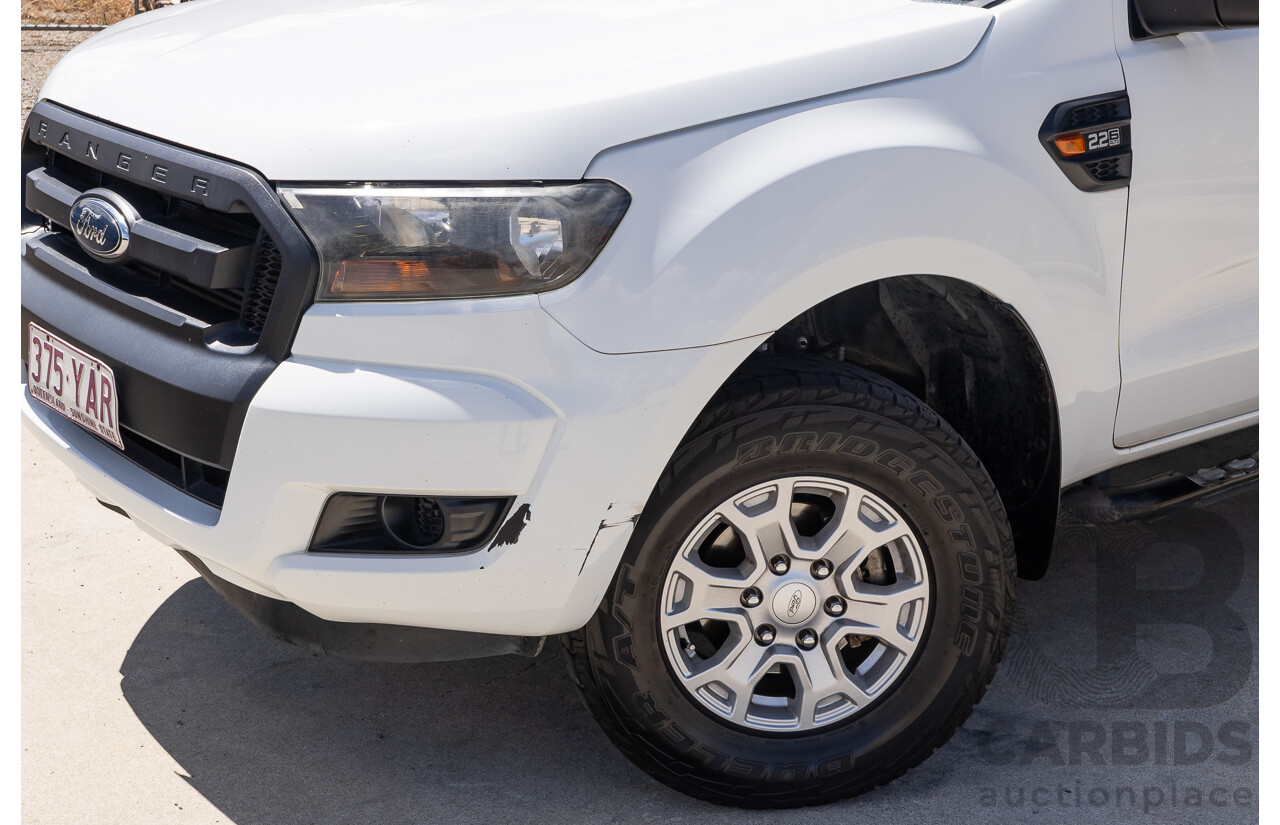 10/2017 Ford Ranger XL 2.2 Hi-Rider (4x2) PX MKII MY18 Crew Cab P/Up White Turbo Diesel 2.2L