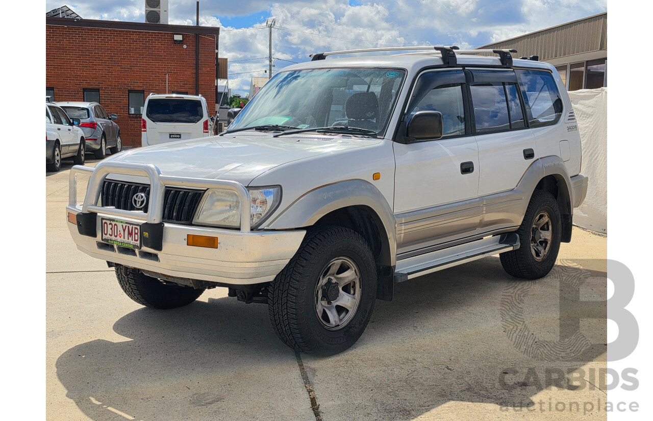 01/2002 Toyota Landcruiser Prado GXL (4x4) VZJ95R 4d Wagon Silver 3.4L - Dual Fuel