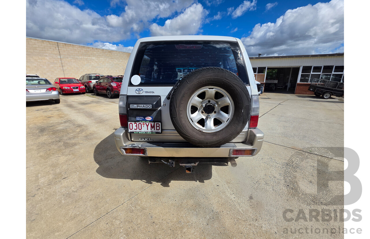 01/2002 Toyota Landcruiser Prado GXL (4x4) VZJ95R 4d Wagon Silver 3.4L - Dual Fuel