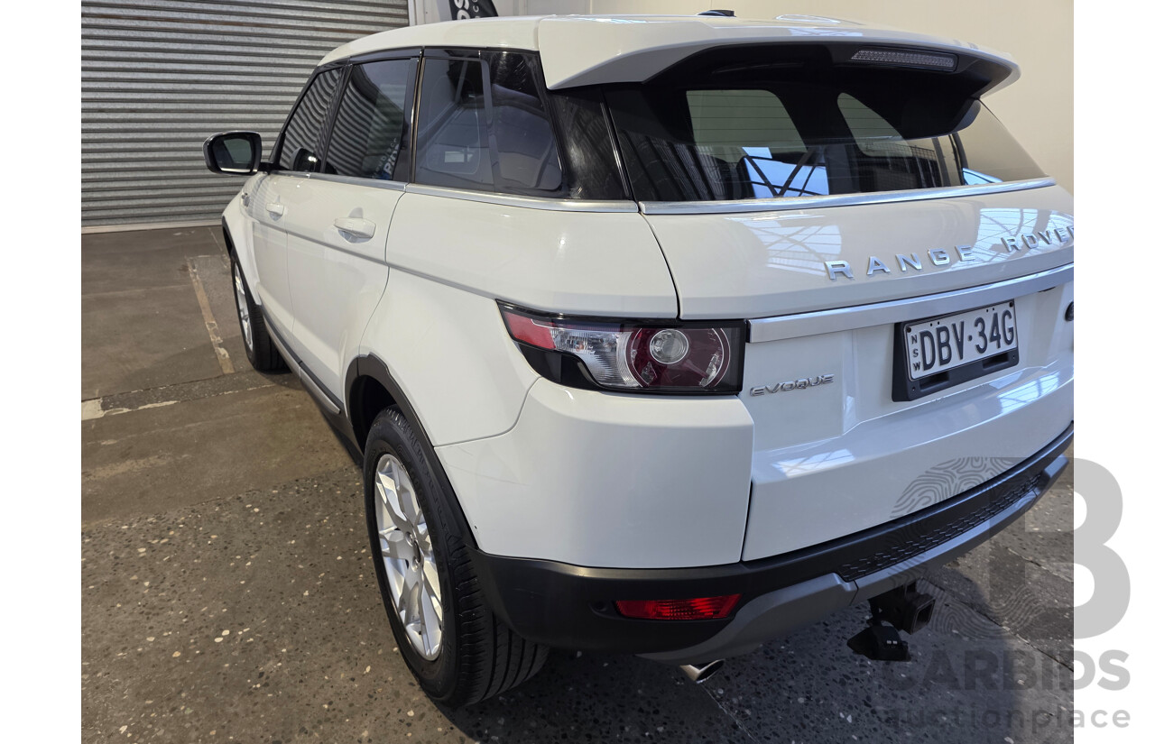 08/2012 Range Rover Evoque SD4 PRESTIGE AWD LV 5D Wagon White 2.2L