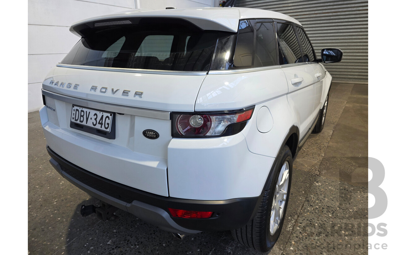 08/2012 Range Rover Evoque SD4 PRESTIGE AWD LV 5D Wagon White 2.2L