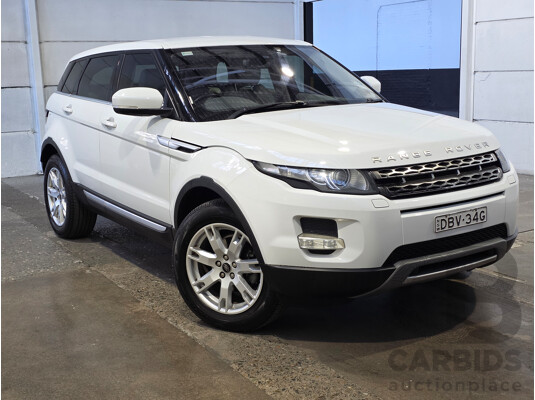 08/2012 Range Rover Evoque SD4 PRESTIGE AWD LV 5D Wagon White 2.2L
