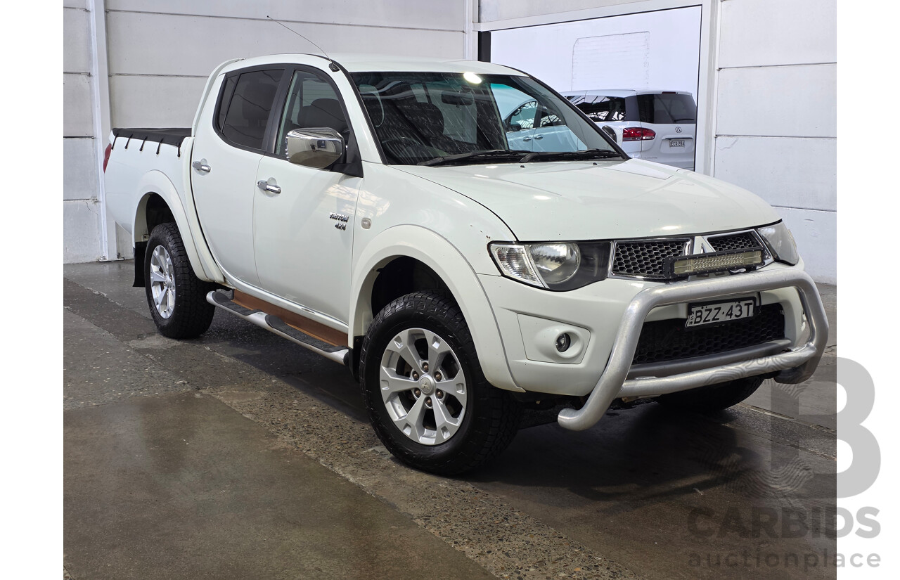 08/2011 Mitsubishi Triton GLX-R (4x4) MN MY11 Double Cab Utility White 2.5L