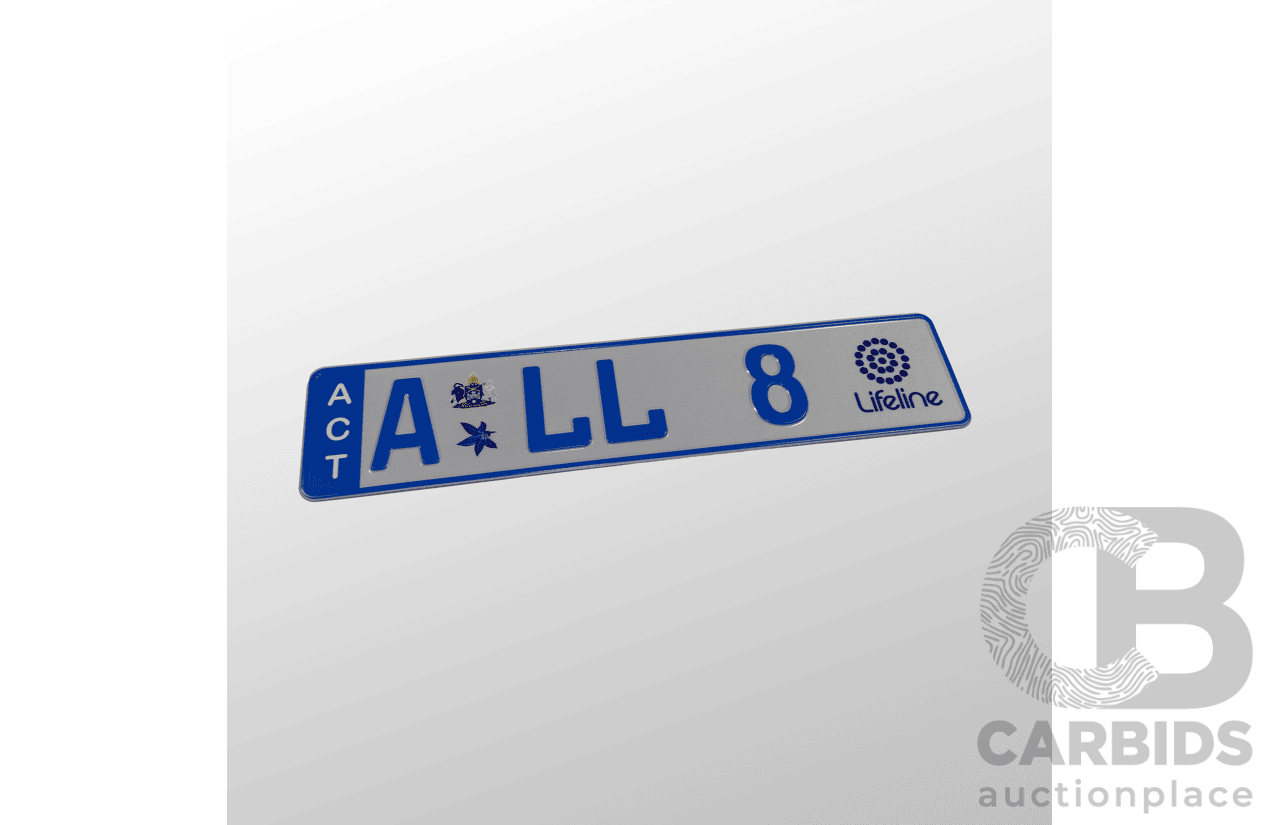 ACT Number Plate A LL 8