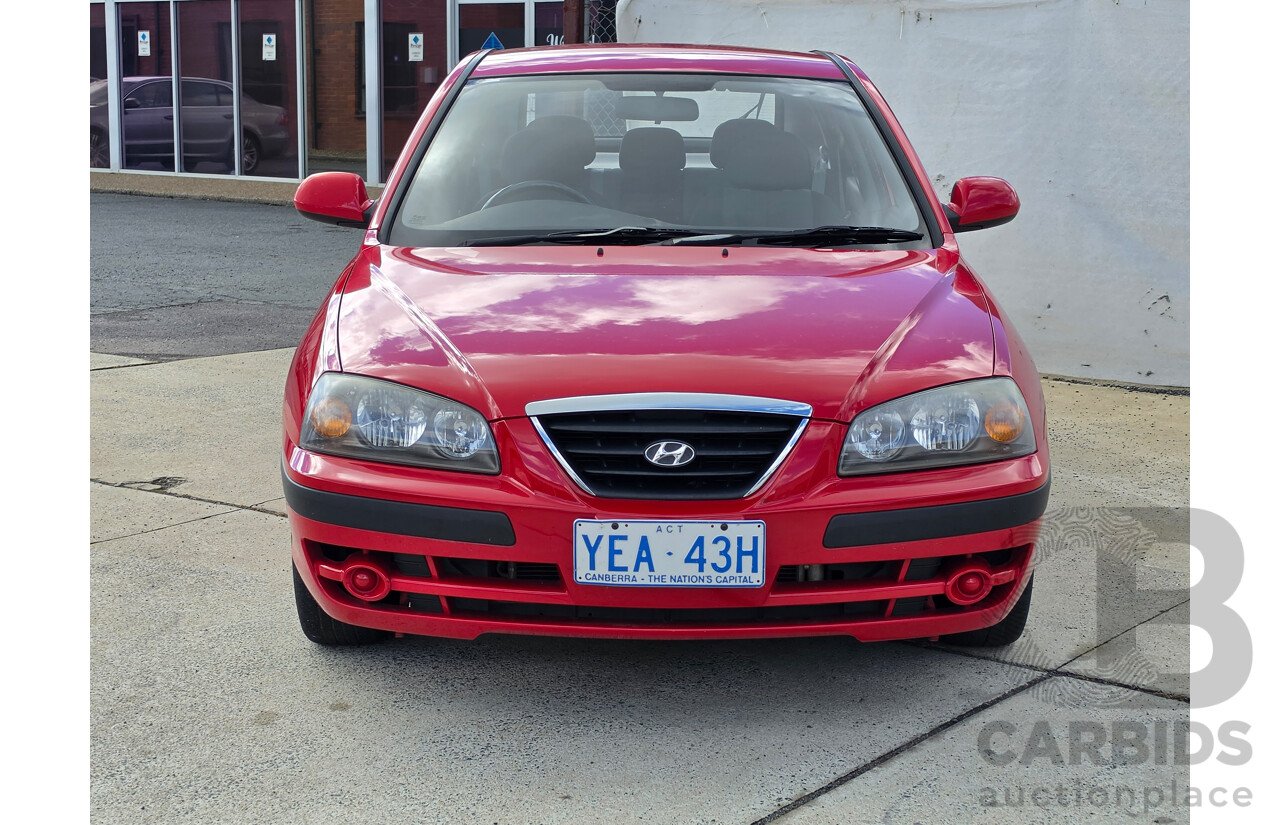 07/2005 Hyundai Elantra FX 2.0 HVT XD MY05 5d Hatchback Red 2.0L