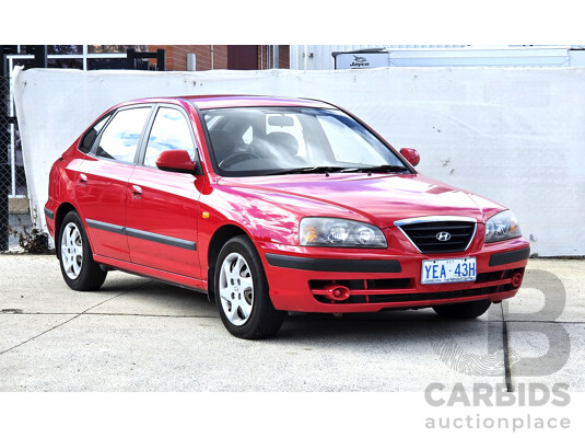 07/2005 Hyundai Elantra FX 2.0 HVT XD MY05 5d Hatchback Red 2.0L