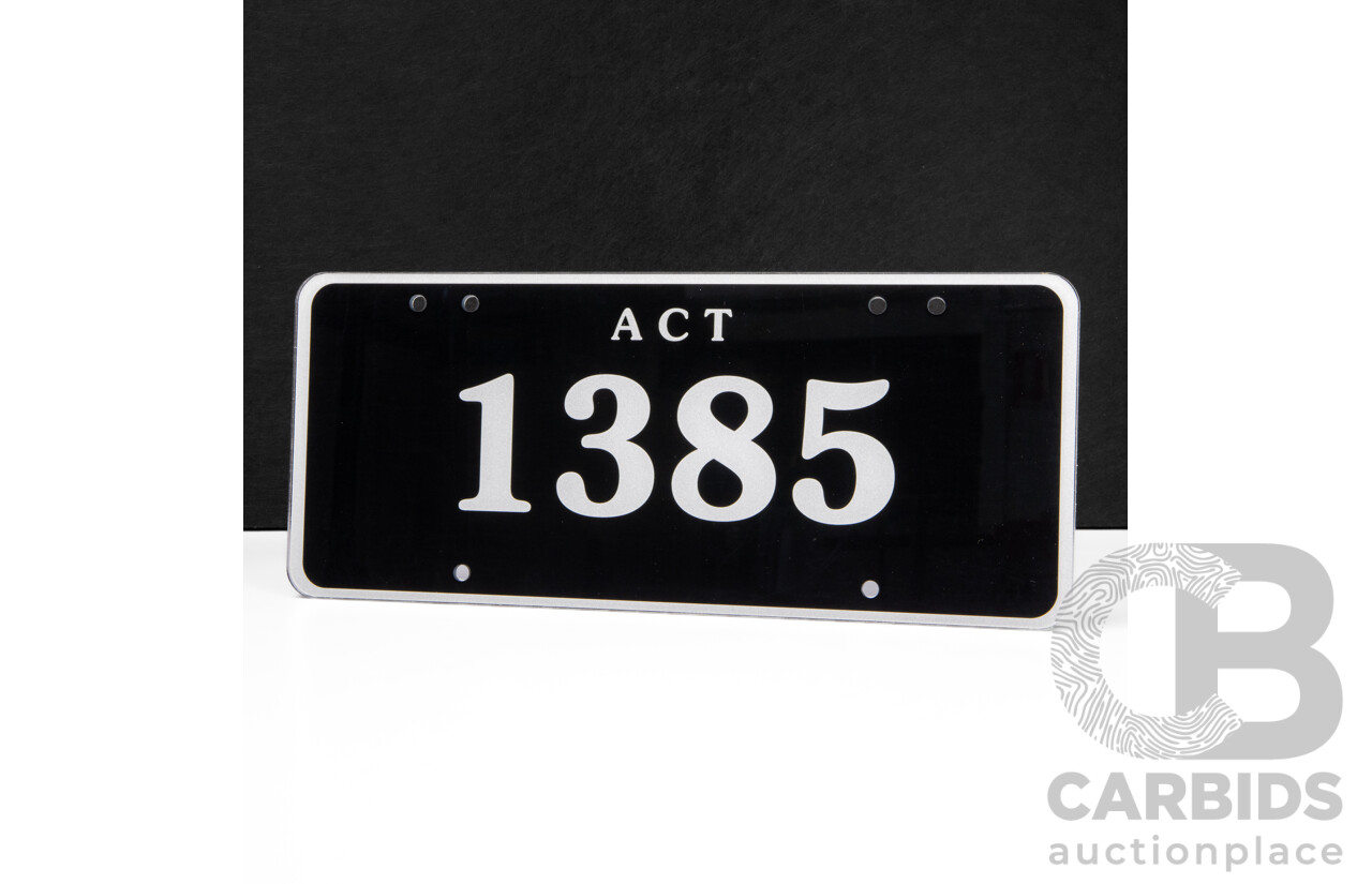 ACT 4 Digit Motor Vehicle Number Plate - 1385
