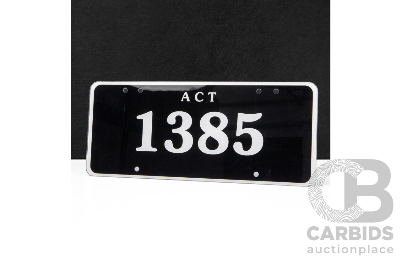 ACT 4 Digit Motor Vehicle Number Plate - 1385