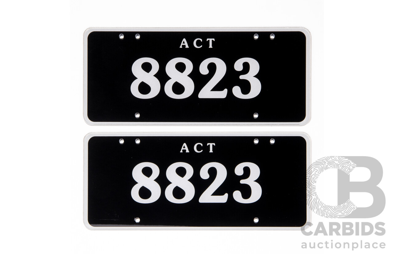 ACT 4 Digit Motor Vehicle Number Plate - 8823