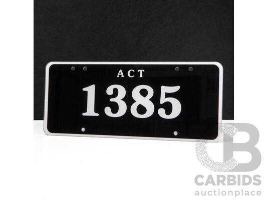 ACT 4 Digit Motor Vehicle Number Plate - 1385
